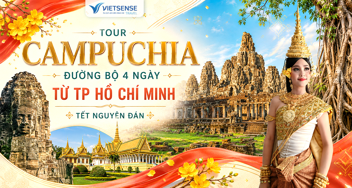Tour Campuchia Đường Bộ 4 Ngày từ TP HCM Tết Nguyên Đán 2026