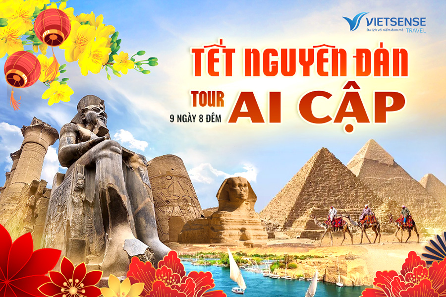Tour du lịch Ai Cập trọn gói 9N8Đ giá tốt, bay tháng 3, 4/2026