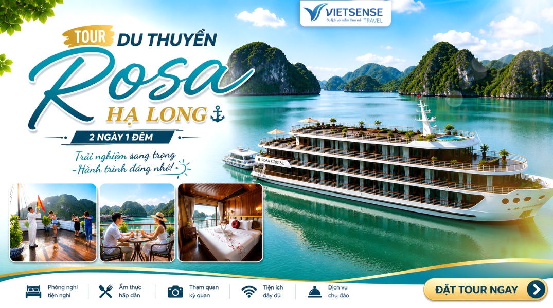 Tour Du Thuyền Rosa Hạ Long - 2 Ngày 1 Đêm Giá Tốt