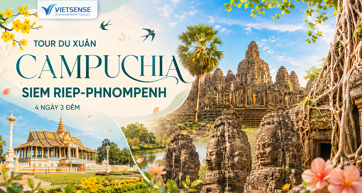 Tour Du Xuân Campuchia Siem Riep-Phnompenh 4 ngày 3 Đêm
