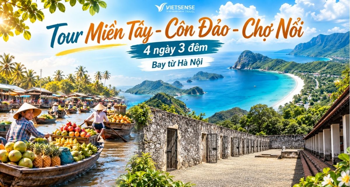Tour Hà Nội - Miền Tây - Côn Đảo - Chợ Nổi 4 ngày 3 đêm giá tốt