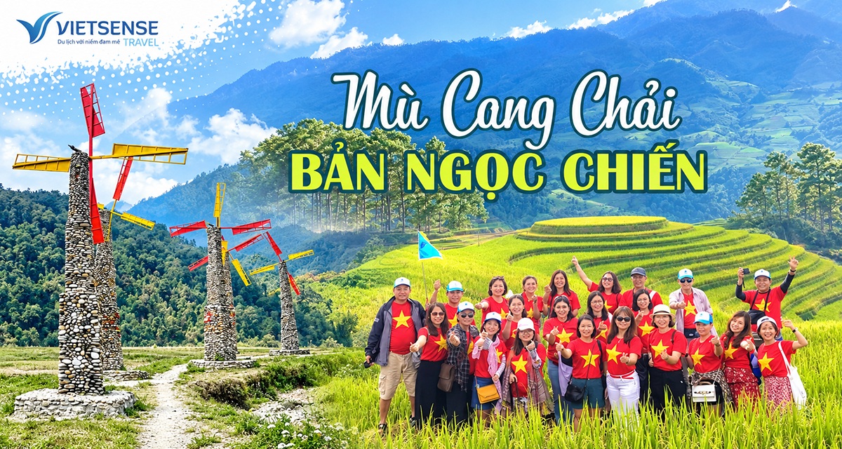 Tour Mù Cang Chải - Bản Ngọc Chiến giá tốt có tắm khoáng nóng