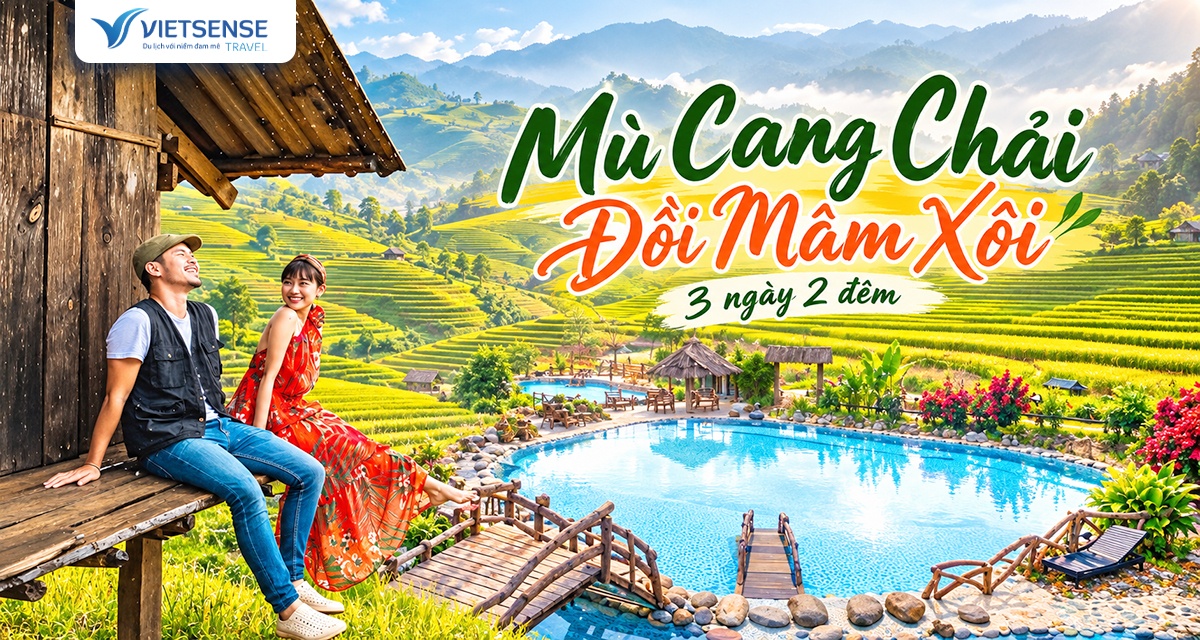 Tour Mù Cang Chải - Đồi Mâm Xôi 3 ngày 2 đêm trọn gói, giá tốt