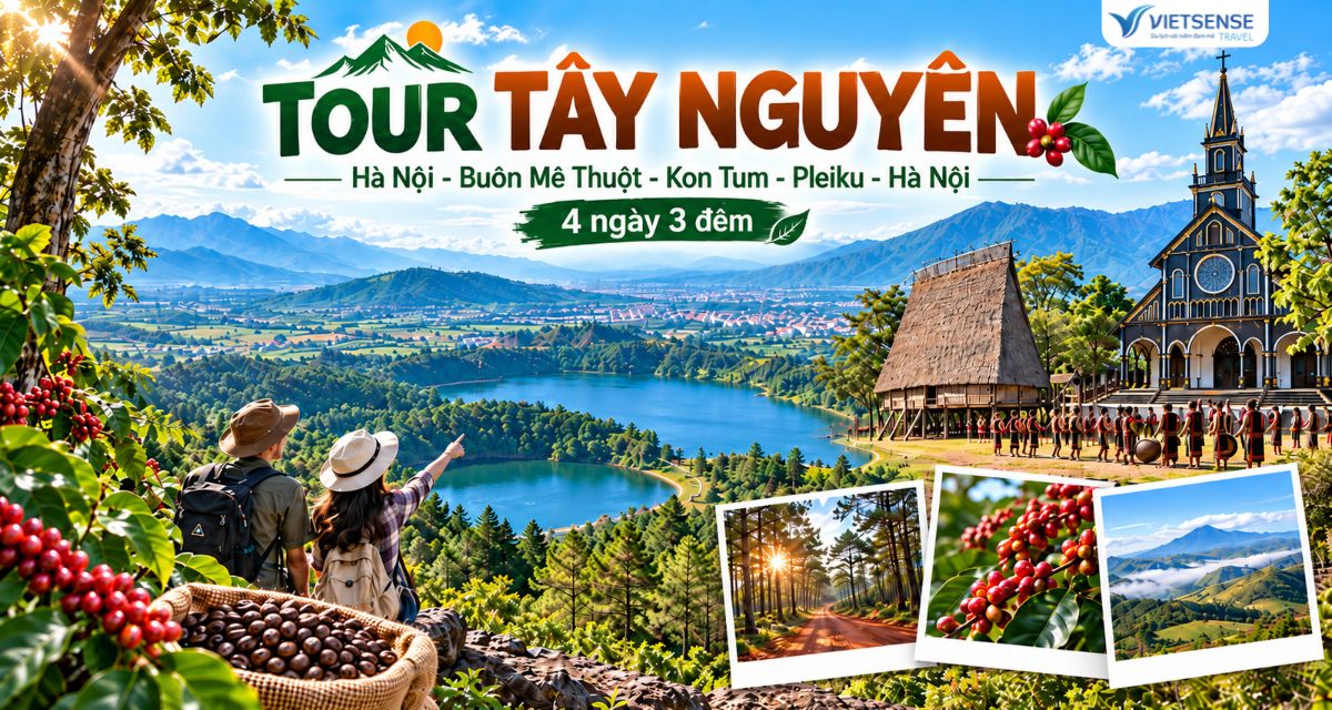 Tour Tây Nguyên 4N3Đ: Hà Nội - Buôn Mê Thuột - Kon Tum - Pleiku giá tốt