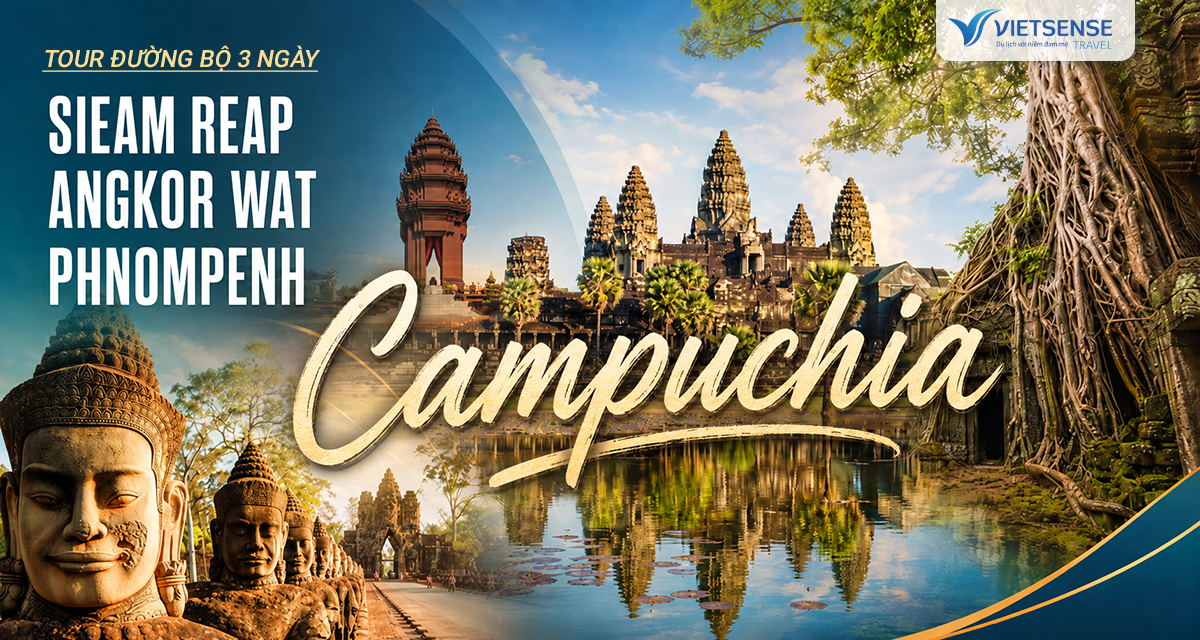 TP Hồ Chí Minh - Phnompenh – Siem Riep – Angkor 3 Ngày 2 Đêm Đường Bộ