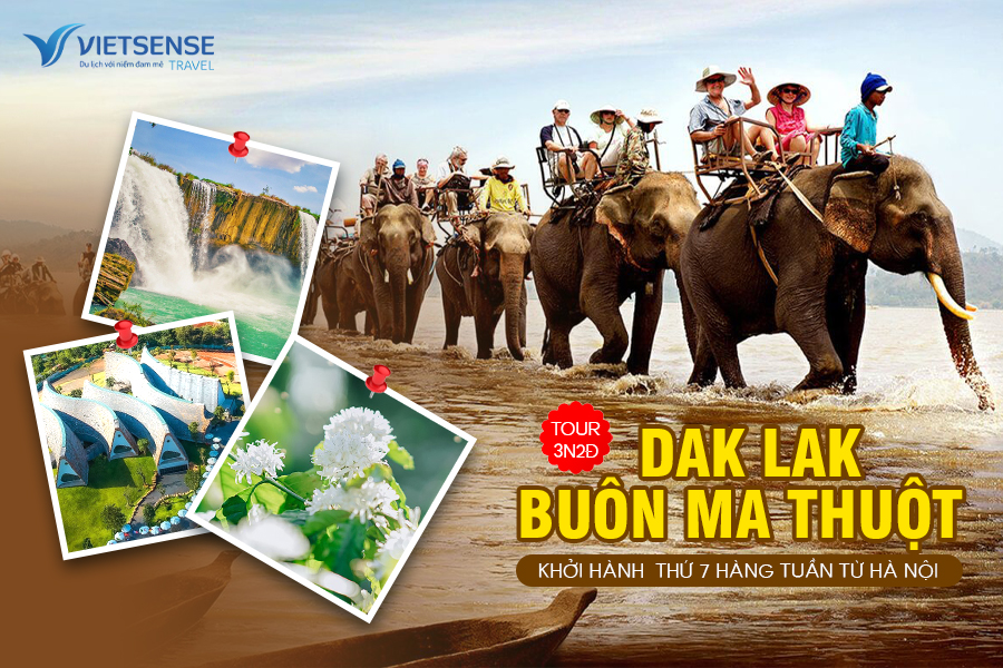 Dak Lak – Buôn Ma Thuột - Hồ Lak – Thác Draynur 3 Ngày
