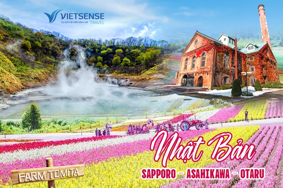 Hokkaido – Đồi hoa oải hương Furano - hồ xanh Biei 6 Ngày