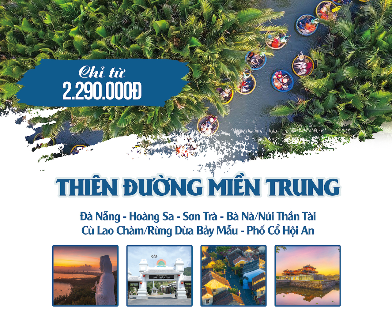 Lịch Khởi Hành Tour Ghép Miền Trung từ Đà Nẵng