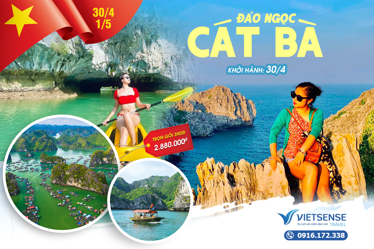 Tour Đảo Cát Bà trọn gói Khởi hành dịp lễ 30/ 4 và 1/5