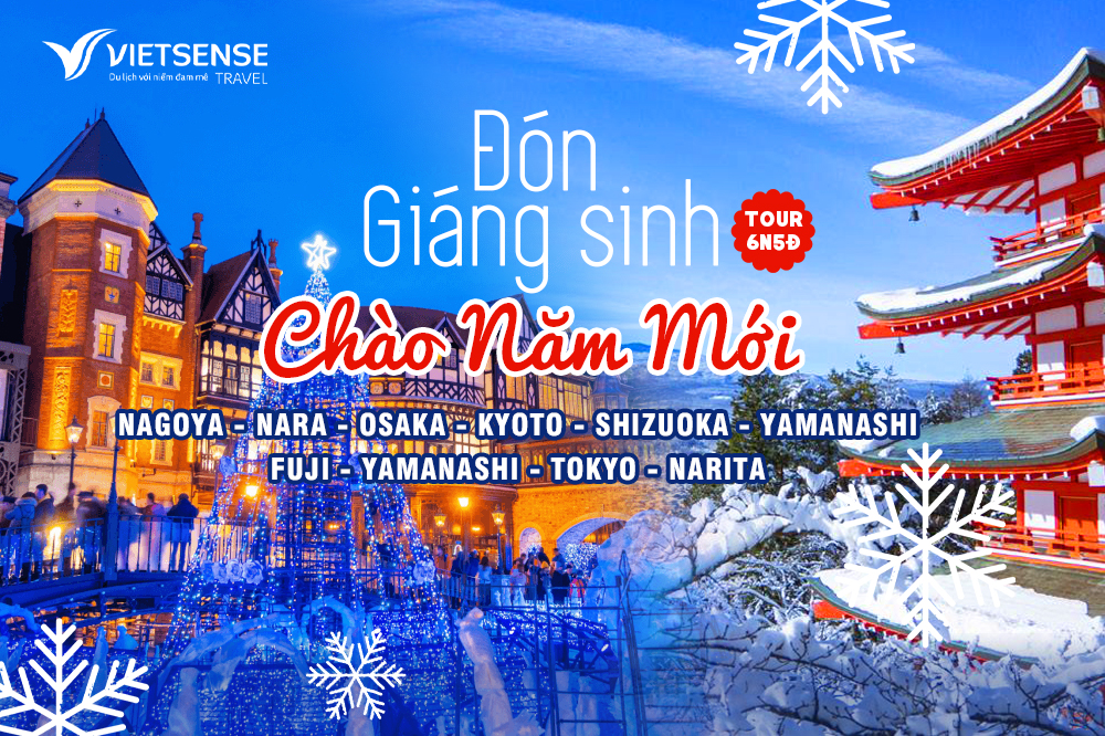 Tour Đón Giáng Sinh và Tết Dương Lịch Nhật Bản 2025