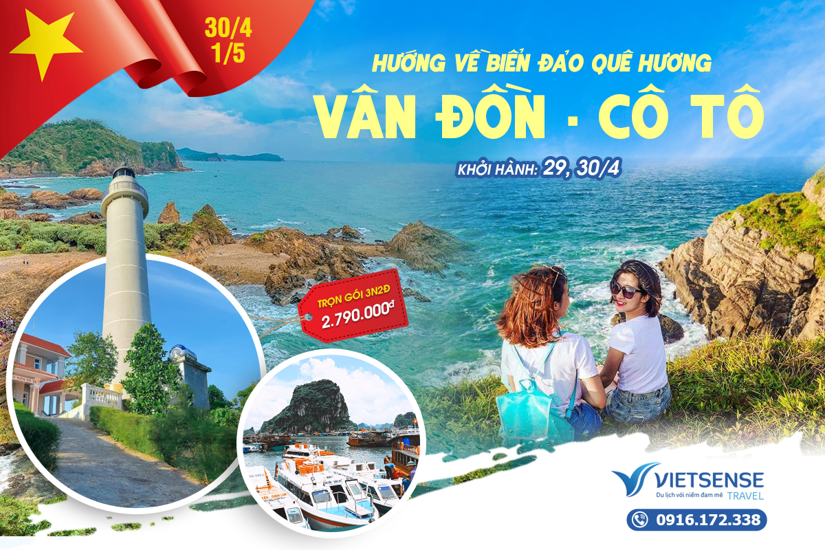 Tour Du Lịch Cô Tô Dịp Lễ 30/4/2025 (3 Ngày 2 Đêm): Hà Nội Vân Đồn Đảo Cô Tô