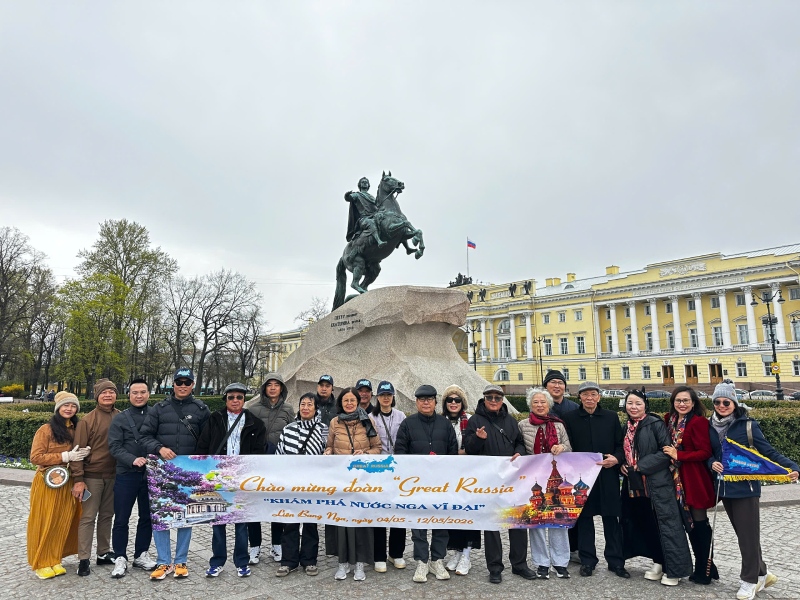 Tour du lịch Nga: Matxcova - Saint Peterburg 9 ngày 8 đêm