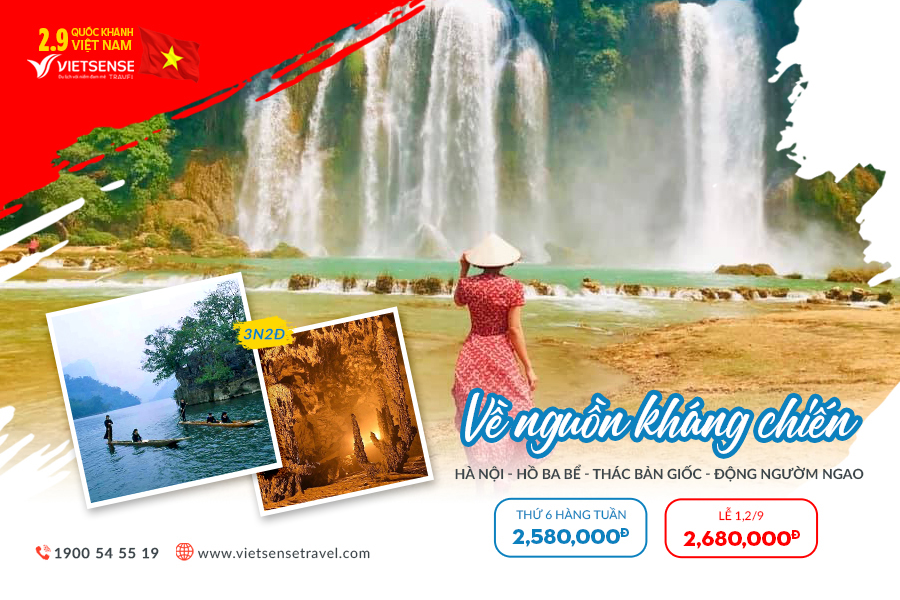 Tour du lịch Thác Bản Giốc - Động Ngườm Ngao - Hang Pác Bó 2025
