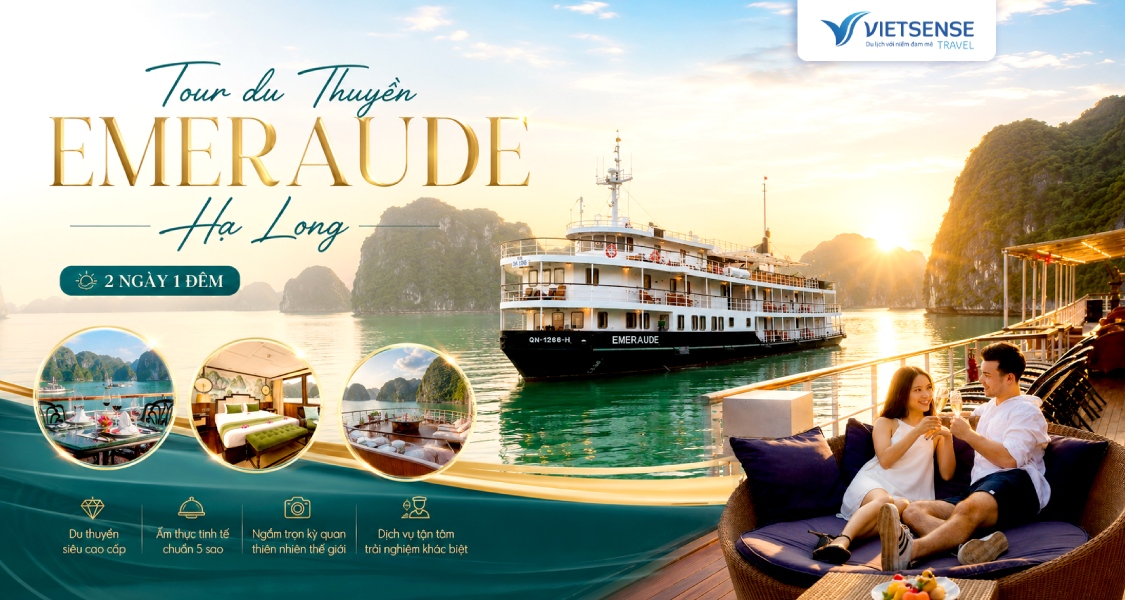 Tour du Thuyền Emeraude 2 ngày 1 đêm