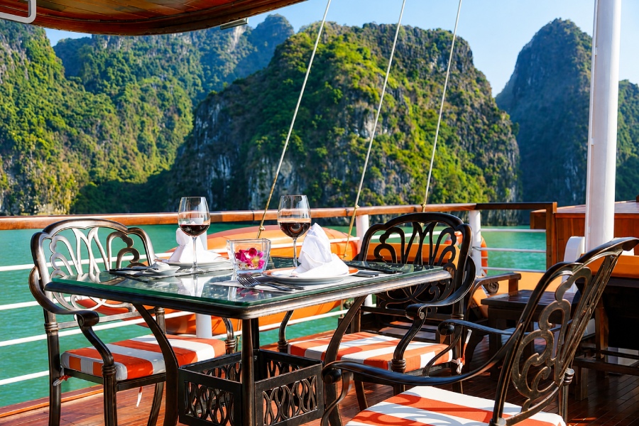 Tour du Thuyền Emeraude 2 ngày 1 đêm