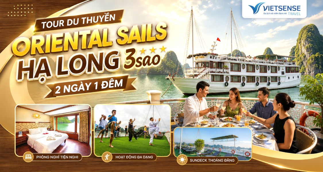 Tour Du Thuyền Oriental Sails 2 Ngày 1 Đêm
