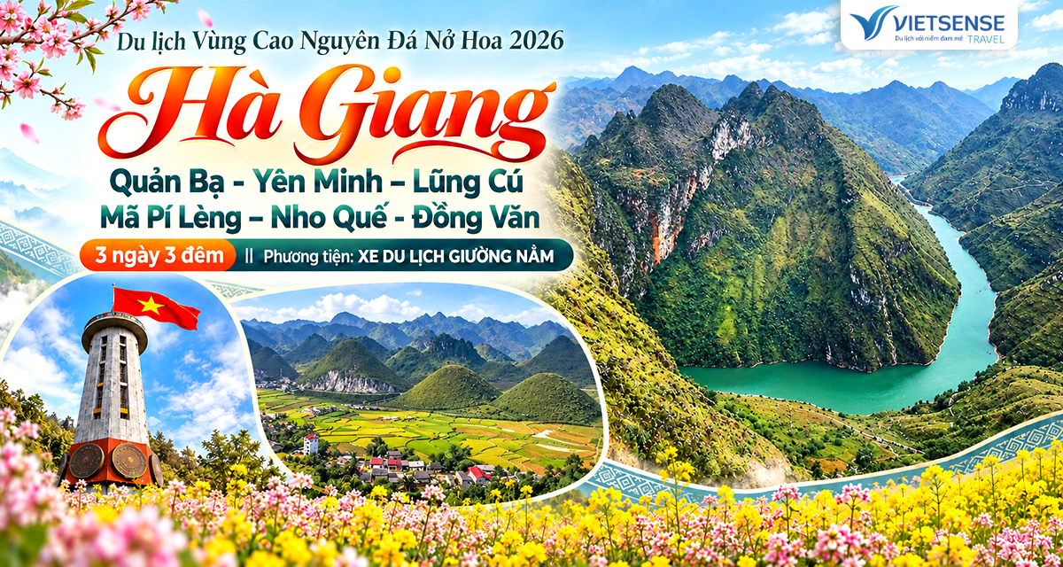 Tour Hà Giang xe giường nằm 3 đêm 3 ngày khởi hành buổi tối từ HN
