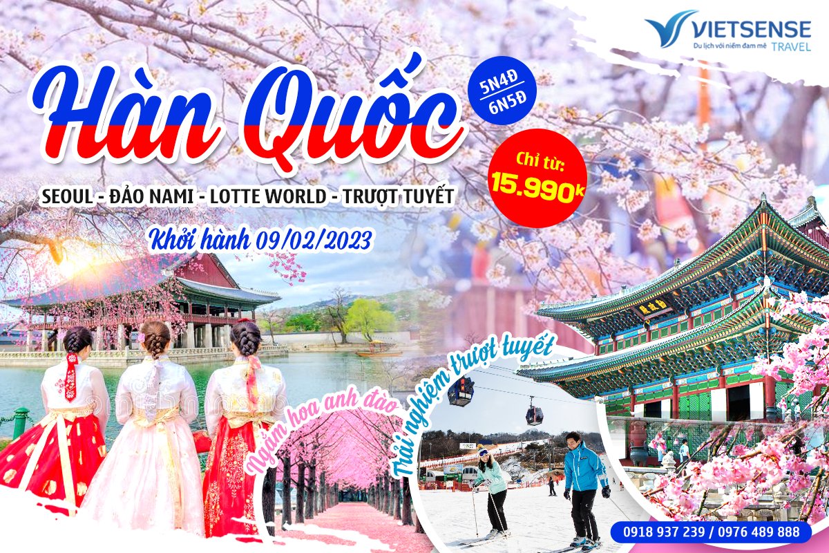 Tour Hàn Quốc mùa hoa anh đào