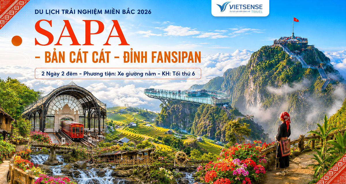 Tour Sapa 2 ngày 2 đêm xe giường nằm đi buổi tối từ Hà Nội
