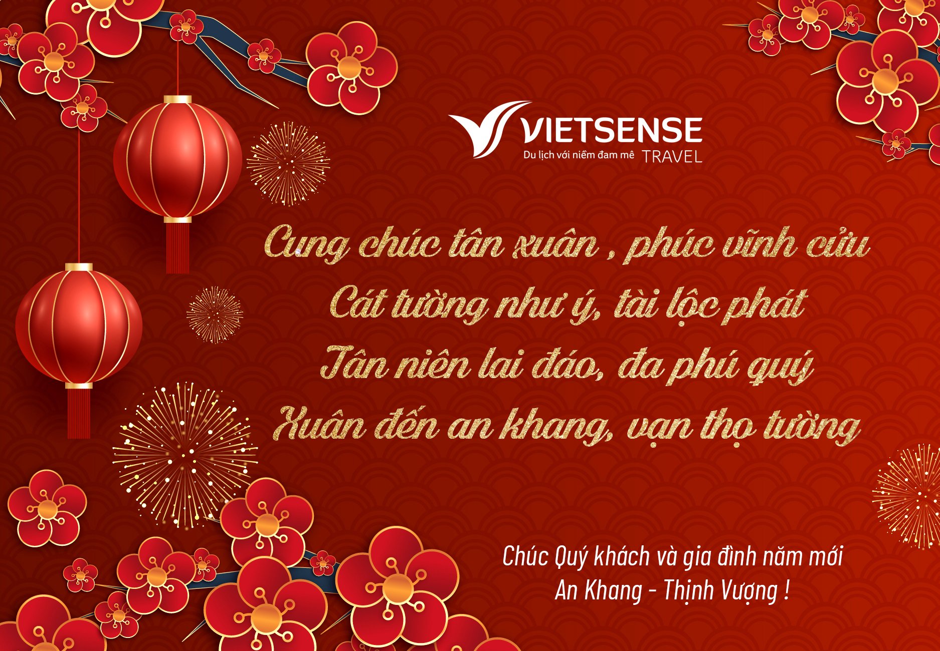 VietSense Travel Chúc Tết Khách hàng và Đối tác