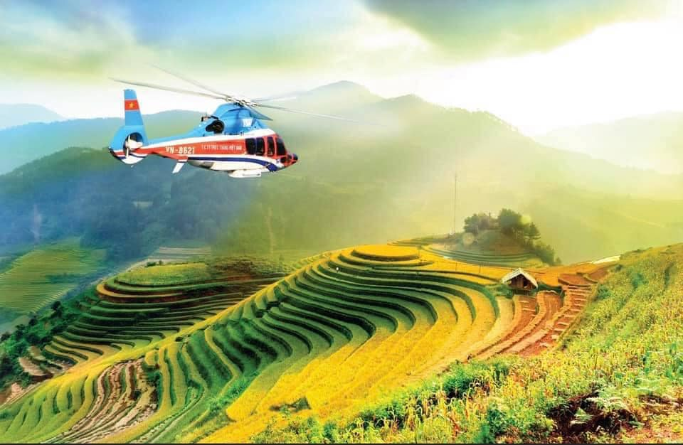 Dịch vụ Bay trực thăng ngắm ruộng bậc thang Mù Cang Chải
