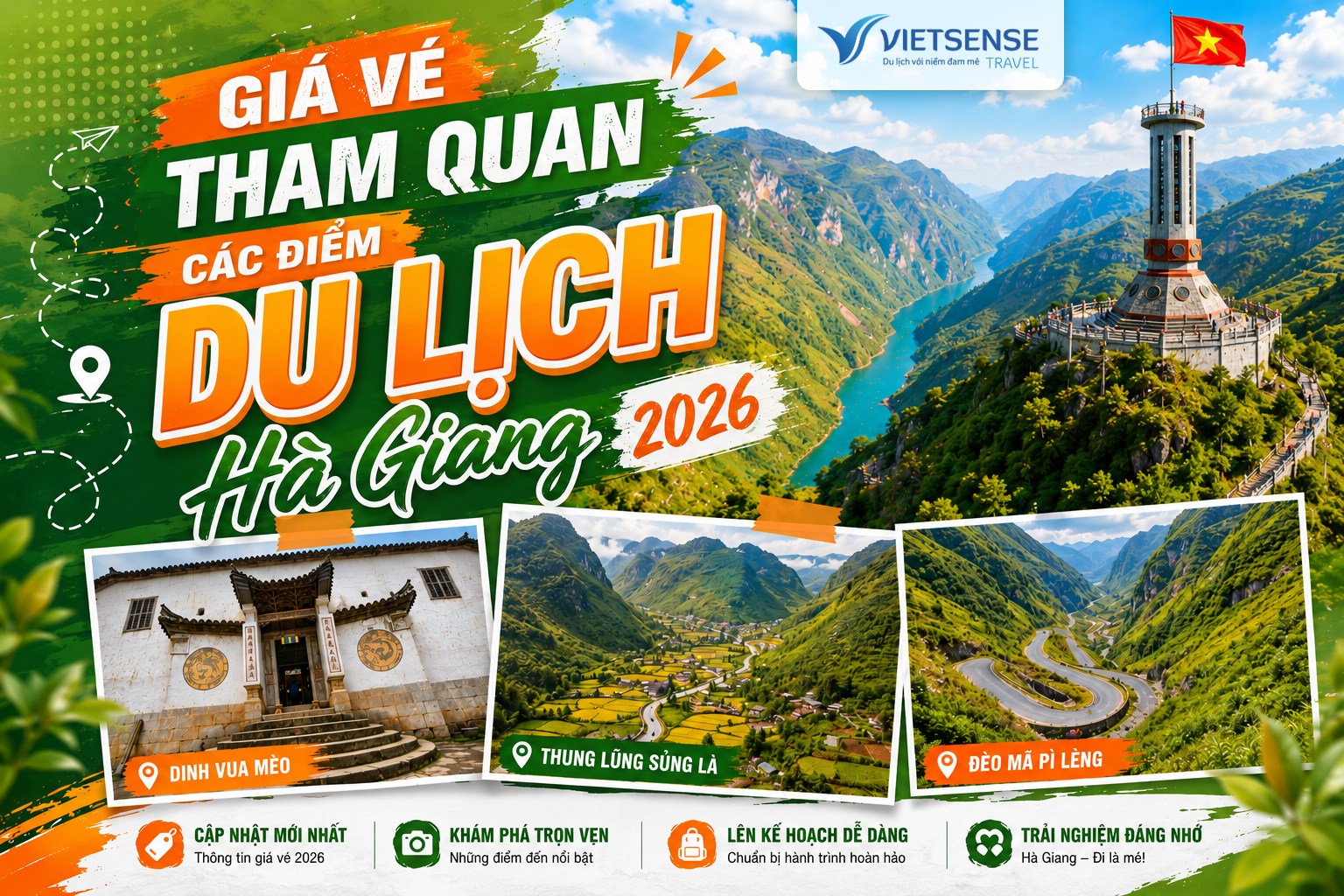 Giá vé tham quan các điểm du lịch Hà Giang cập nhật 2026