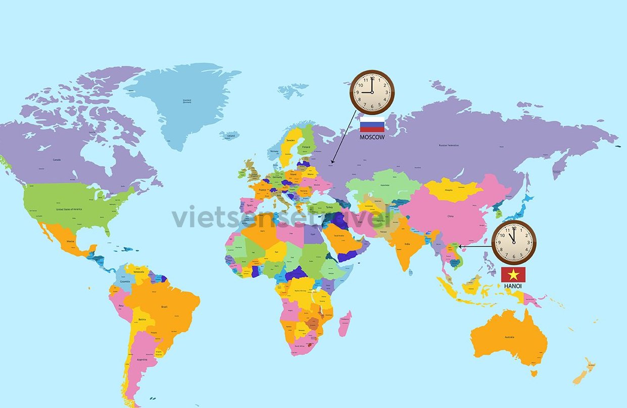 Múi giờ Nga và cách chỉnh đồng hồ khi đến Moscow