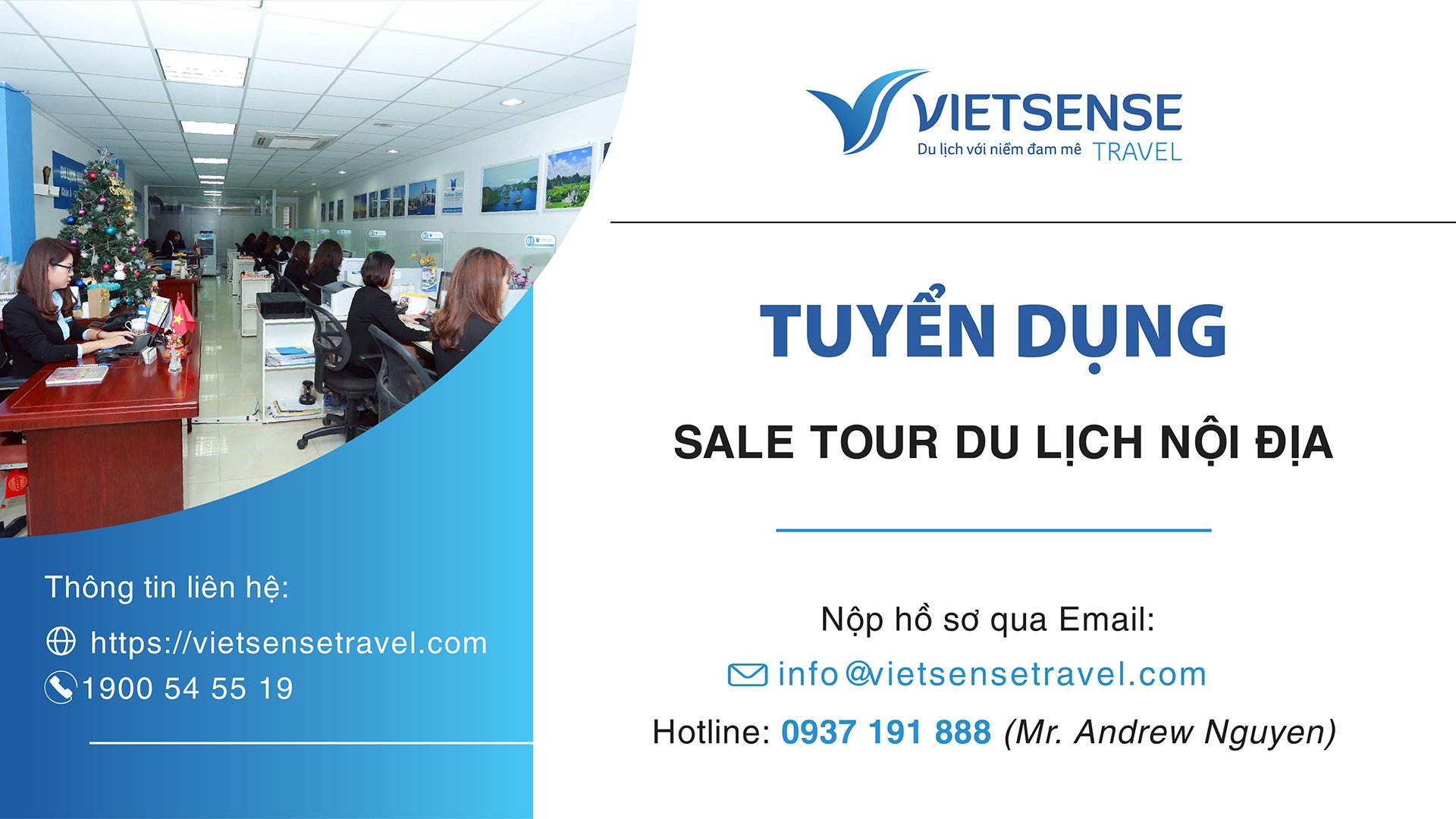 Nhân viên Sale Tour Du lịch Nội Địa 2025