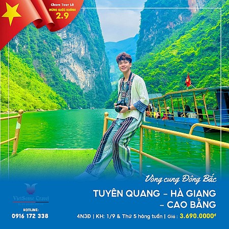 Hà Nội - Tuyên Quang - Hà Giang - Đồng Văn - Lũng Cú -  Cao Bằng - Thác Bản Giốc - Hang Pắc Pó
