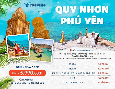 Tour Quy Nhơn – Phú Yên 4 ngày trọn gói giá rẻ