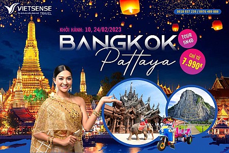 Tour Thái Lan 5 ngày 4 đêm Bangkok – Pattaya – Safari World – Buffet du thuyền