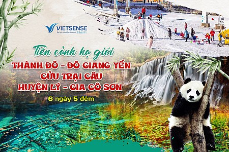 Tour Thành Đô - Cửu Trại Câu - Trượt tuyết Gia Cô Sơn - Đô Giang Yển 6 ngày