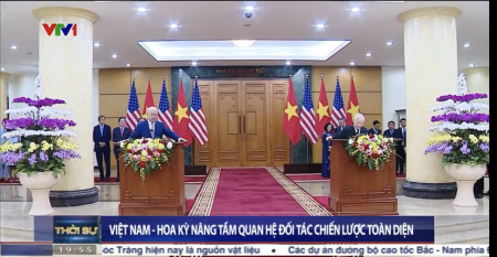 Việt Nam và Mỹ chính thức trở thành Đối Tác Chiến Lược Toàn Diện