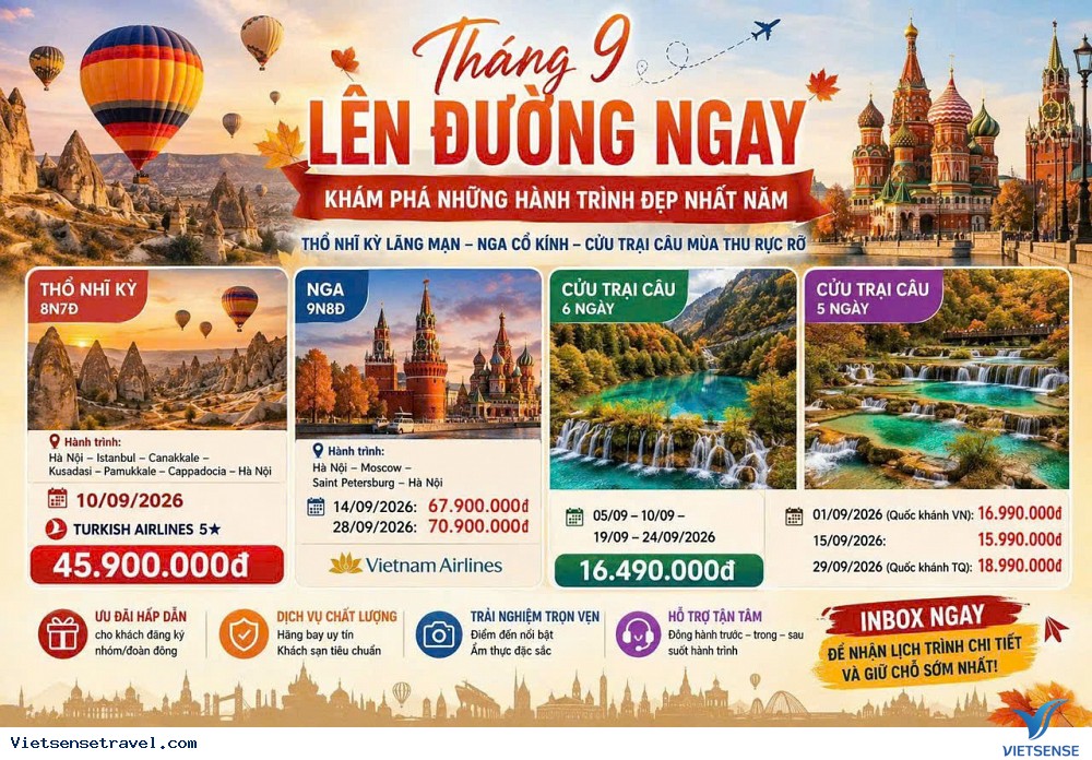 10 Tuyến du lịch tháng 9 tốt nhất cho gia đình và doanh nghiệp - Ảnh 1