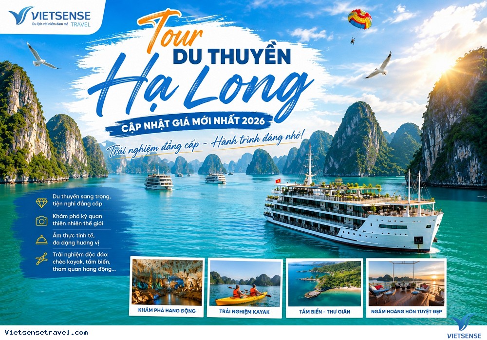 Bảng giá tour du thuyền Hạ Long - Ảnh 1 Bảng giá tour du thuyền Hạ Long - Ảnh 1