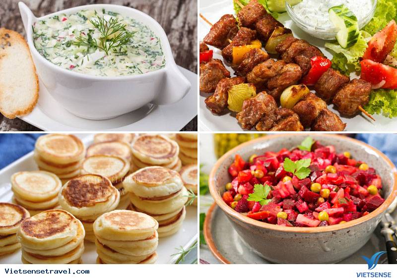 Ẩm thực mùa hè Nga đa dạng phong phú với nhiều món ngon mát lạnh
