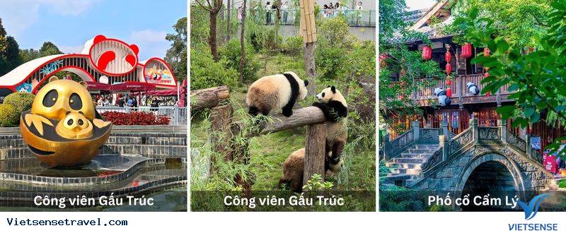 Các điểm đến của Tour Thành Đô - Cửu Trại Câu - Đô Giang Yển 5N4Đ ngày 2
