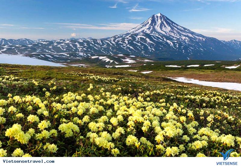 Cảnh quan bán đảo Kamchatka vào hè