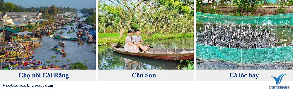 Cần Thơ - Chợ Nổi - Cồn Sơn - Hà Nội (Ăn sáng, trưa)