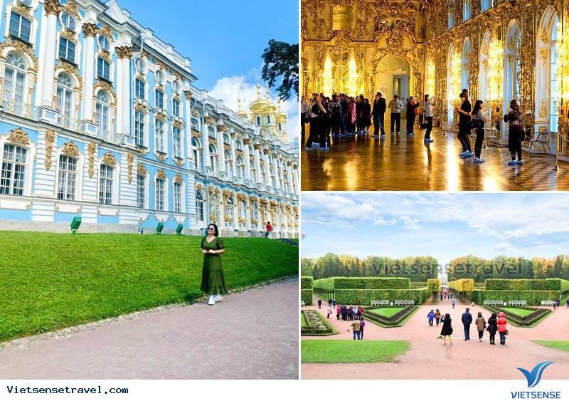 Du khách tham quan cung điện Catherine 