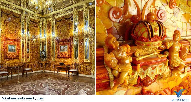 Căn phòng Hổ Phách xa hoa trong cung điện Catherine