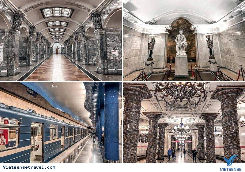 Ga tàu điện ngầm hiện đại ở Saint Petersburg