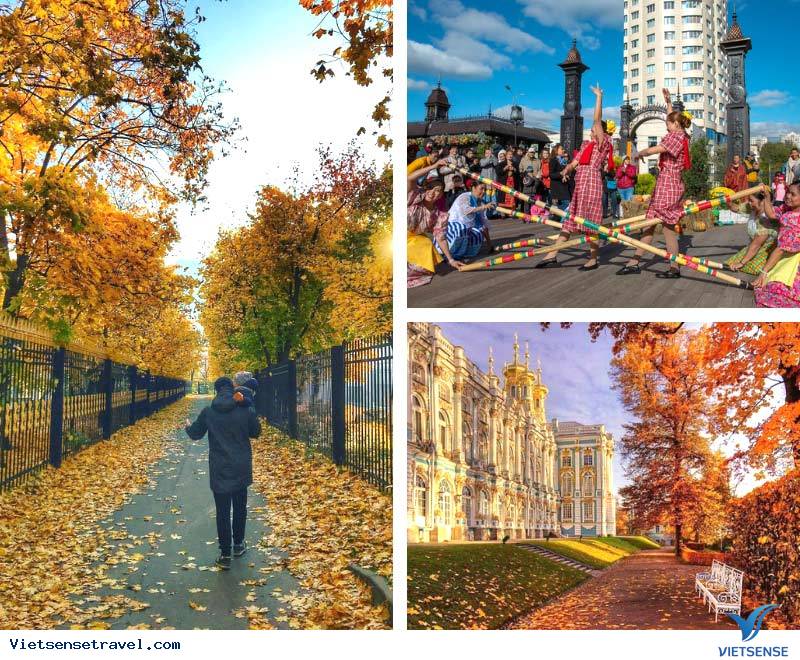 Du lịch Nga tháng 10 hấp dẫn du khách với sắc vàng rực rỡ và không khí lễ hội sôi động