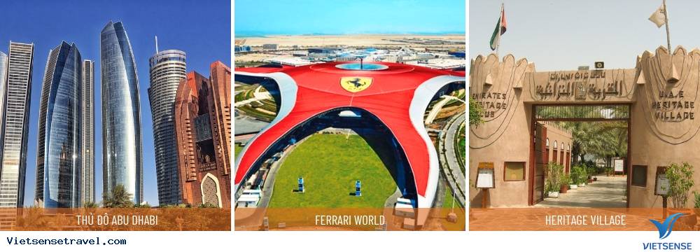 Dubai - Abu Dhabi (Ăn sáng, trưa, tối)
