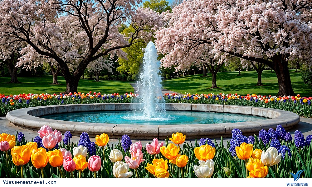 Hàng triệu bông hoa tulip thi nhau khoe sắc rực rỡ Hàng triệu bông hoa tulip thi nhau khoe sắc rực rỡ