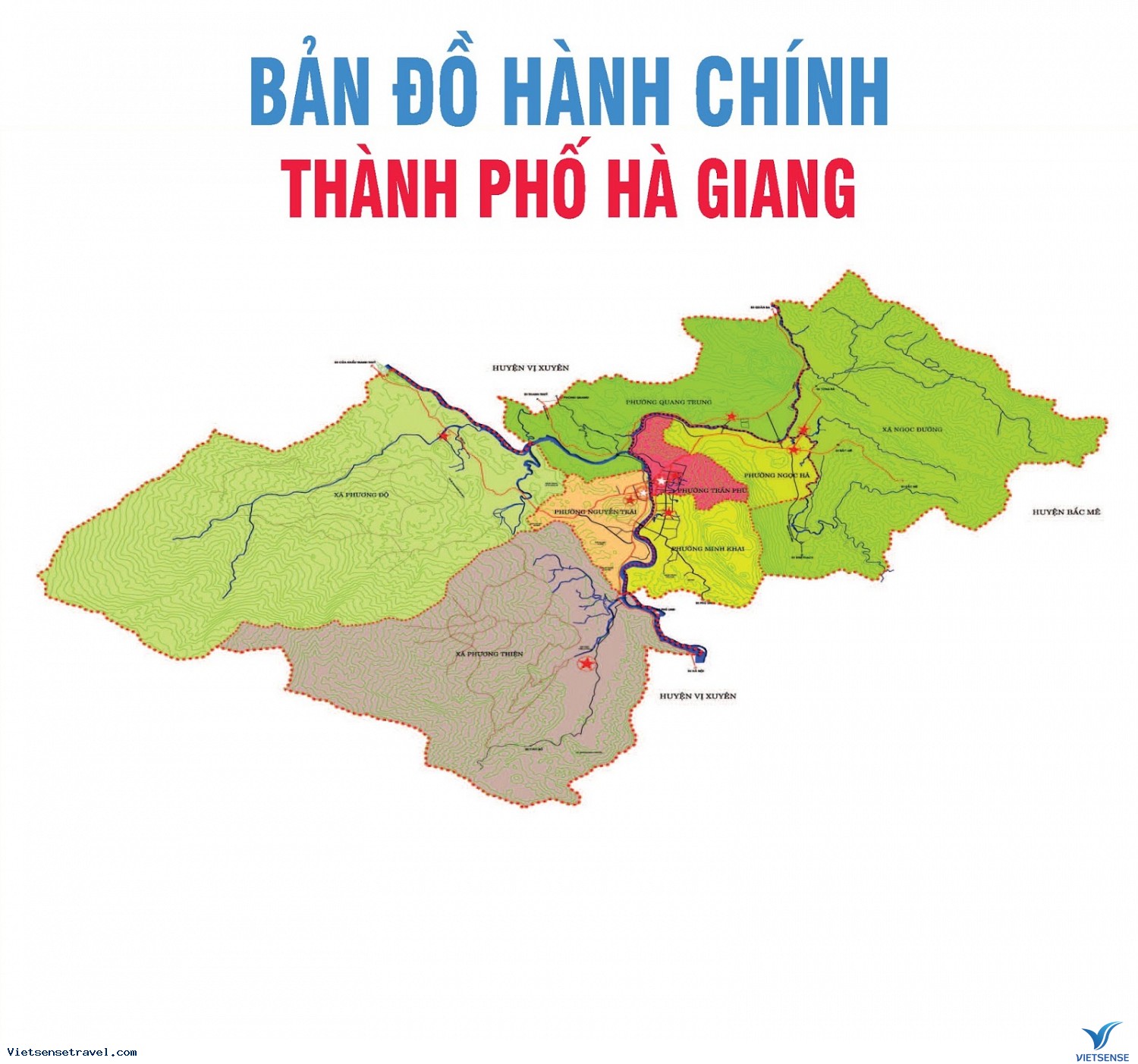 Bản đồ các đơn vị hành chính huyện thị thành của tỉnh Hà Giang  ÔN  THI ĐỊA LÝ  NUTS Xinh Đẹp Ăn là Vui