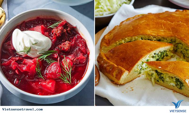 Bánh Pirog và Súp Borscht là 2 món ăn nổi tiếng tại Rostov Veliky