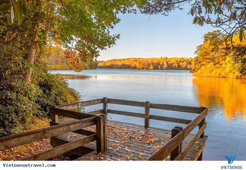 Hồ Nero Rostov Veliky rực rỡ sắc vàng khi vào thu