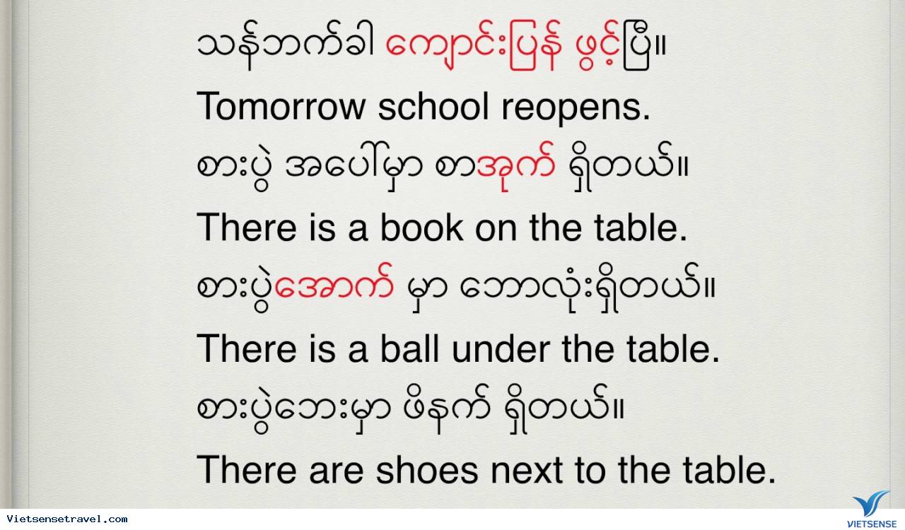 Khách du lịch Myanmar có thể học những câu giao tiếp thông thường để dễ dàng nói chuyện với người bản địa.