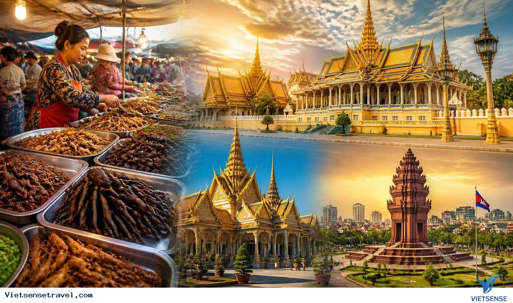 Ngày 3: Siem Reap – Chợ Côn trùng – Phnom Pênh (Ăn sáng, trưa, tối) Ngày 3: Siem Reap – Chợ Côn trùng – Phnom Pênh (Ăn sáng, trưa, tối)